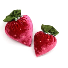 Load image into Gallery viewer, Velvet Strawberries with Swarovski Crystals