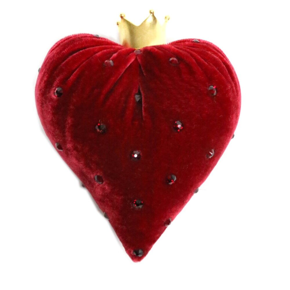 Cherry Heart with Swarovski Crystals